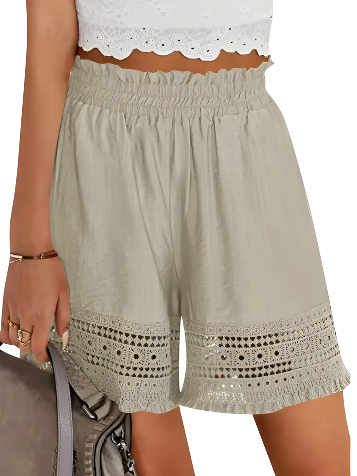Women's Casual High Waisted Shorts with Elastic Waist