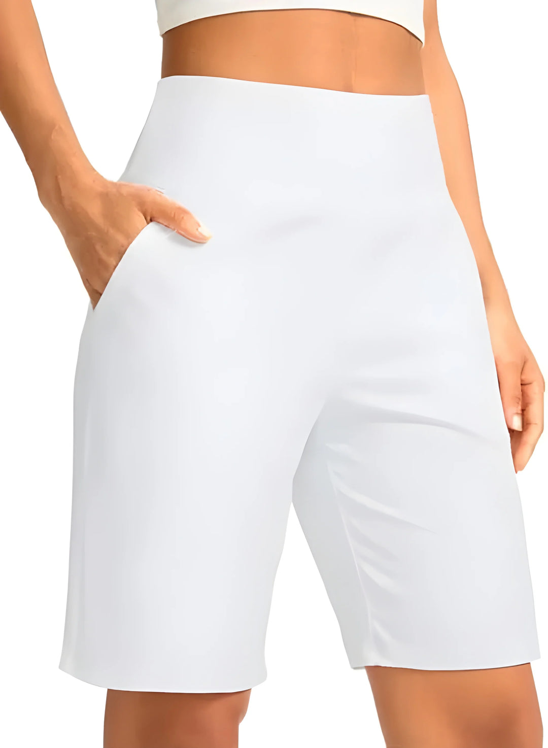 Women's Athletic Bermuda Shorts with High Waisted