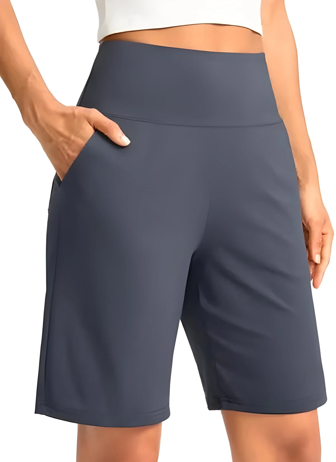 Women's Athletic Bermuda Shorts with High Waisted