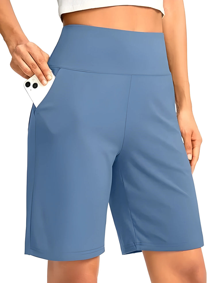Women's Athletic Bermuda Shorts with High Waisted