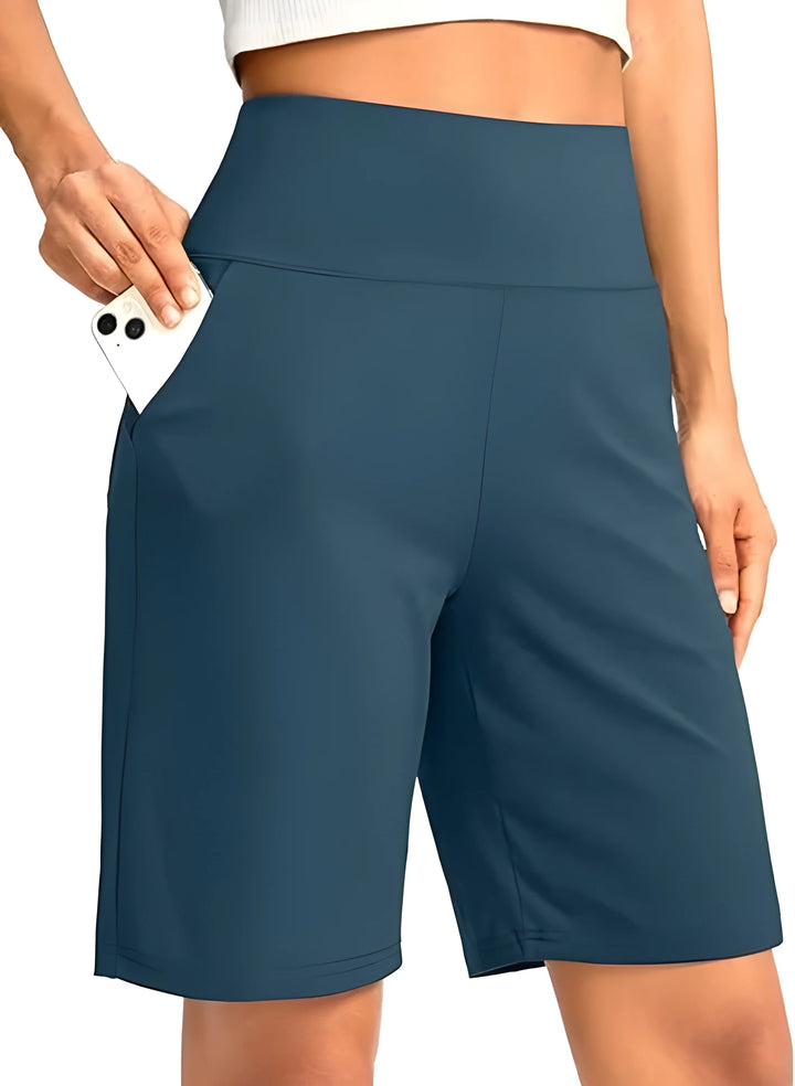 Women's Athletic Bermuda Shorts with High Waisted