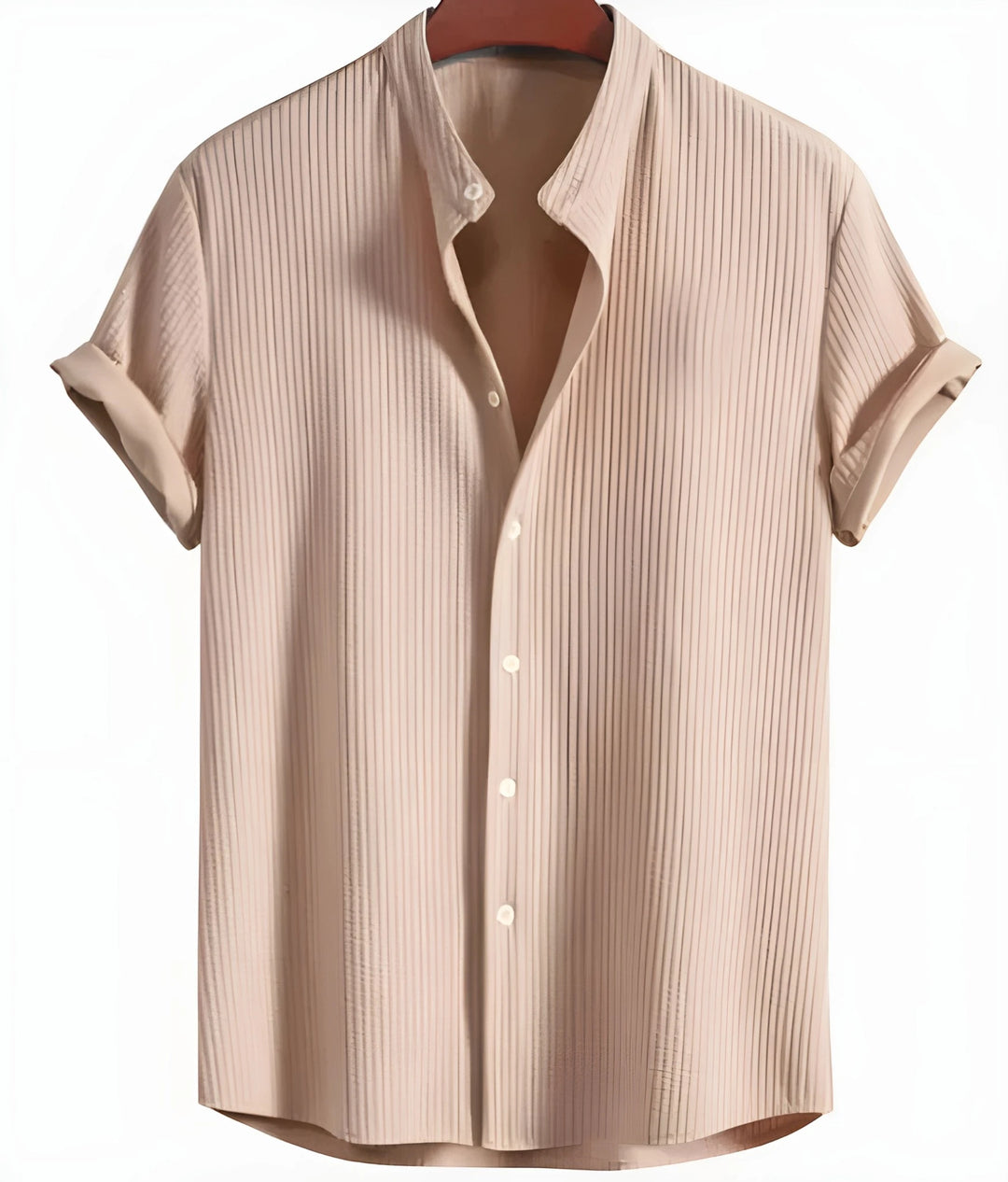 Men's Casual Short Sleeve Shirt with Loose Fit and Breathable Design