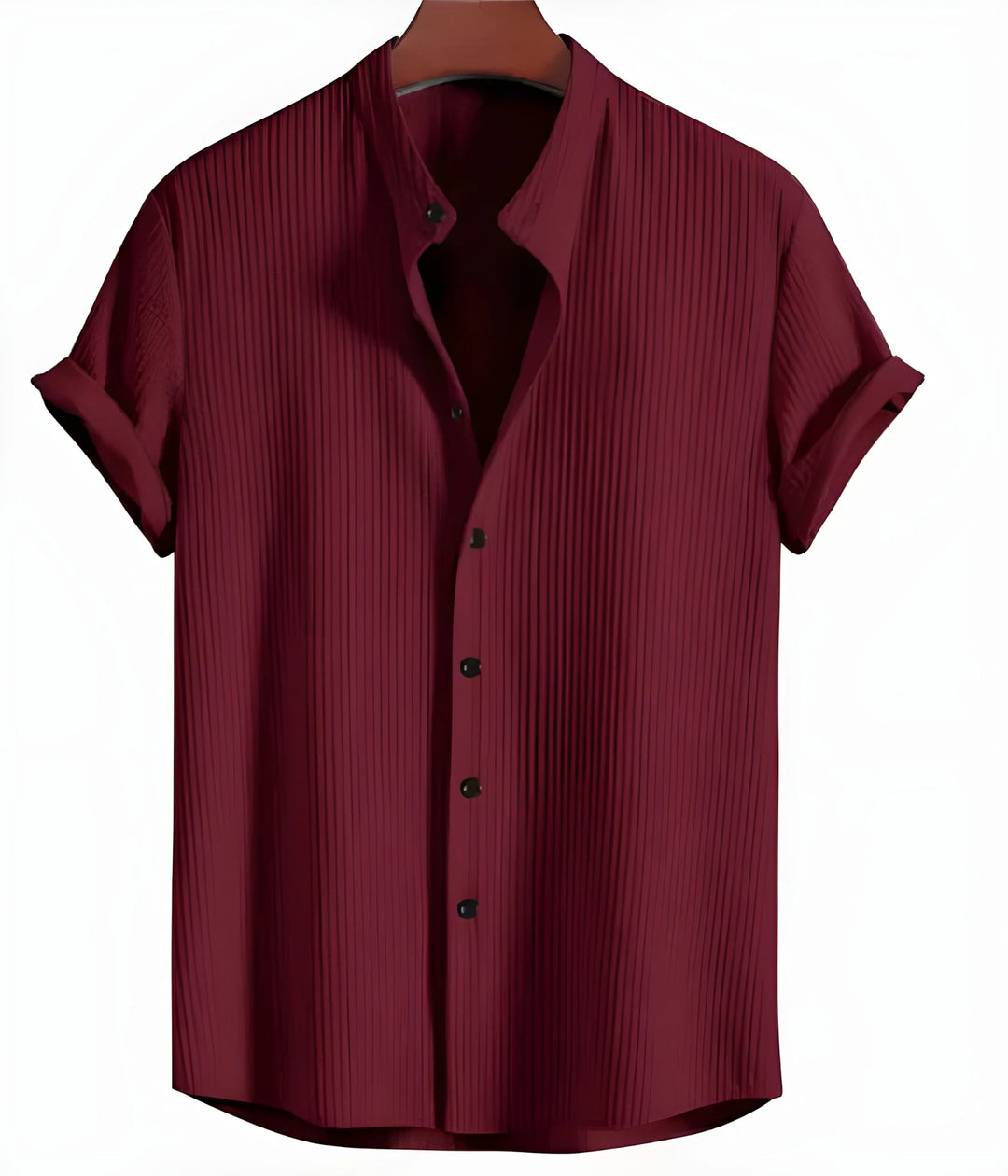Men's Casual Short Sleeve Shirt with Loose Fit and Breathable Design