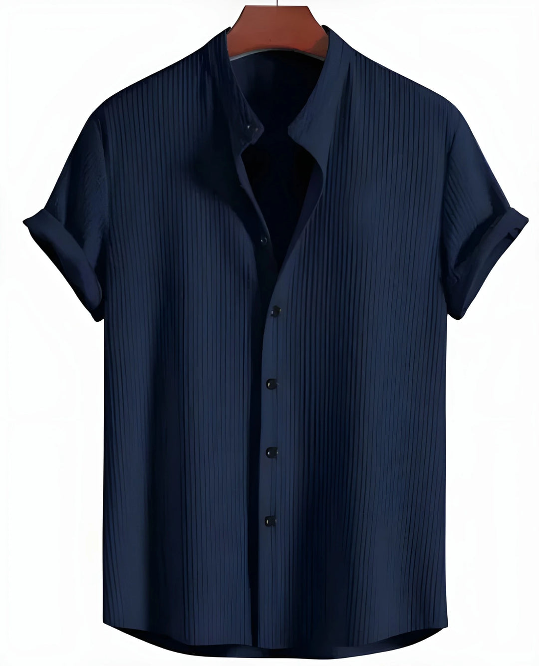 Men's Casual Short Sleeve Shirt with Loose Fit and Breathable Design