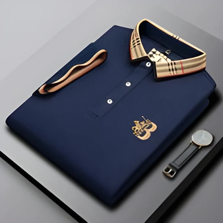 Men's Casual Vintage Polo Shirt with Comfortable Fit