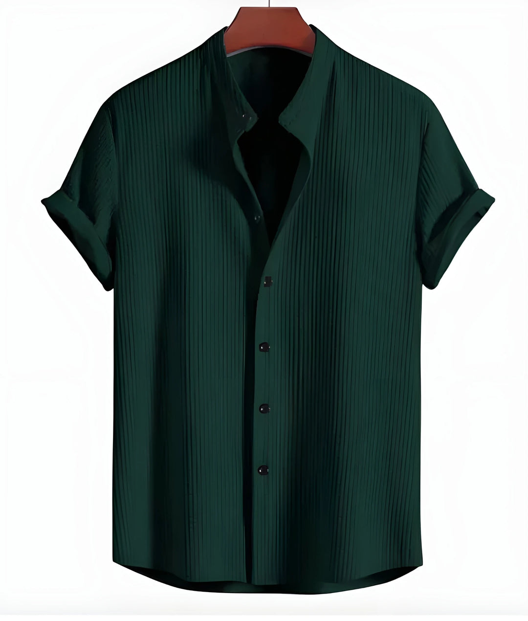 Men's Casual Short Sleeve Shirt with Loose Fit and Breathable Design