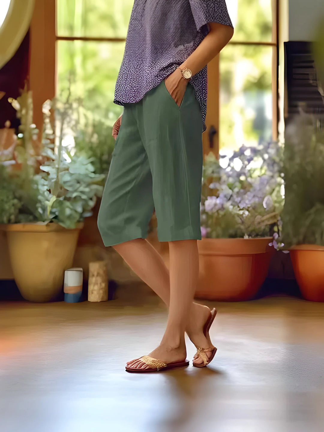 Women's Casual Work Shorts with High Waisted