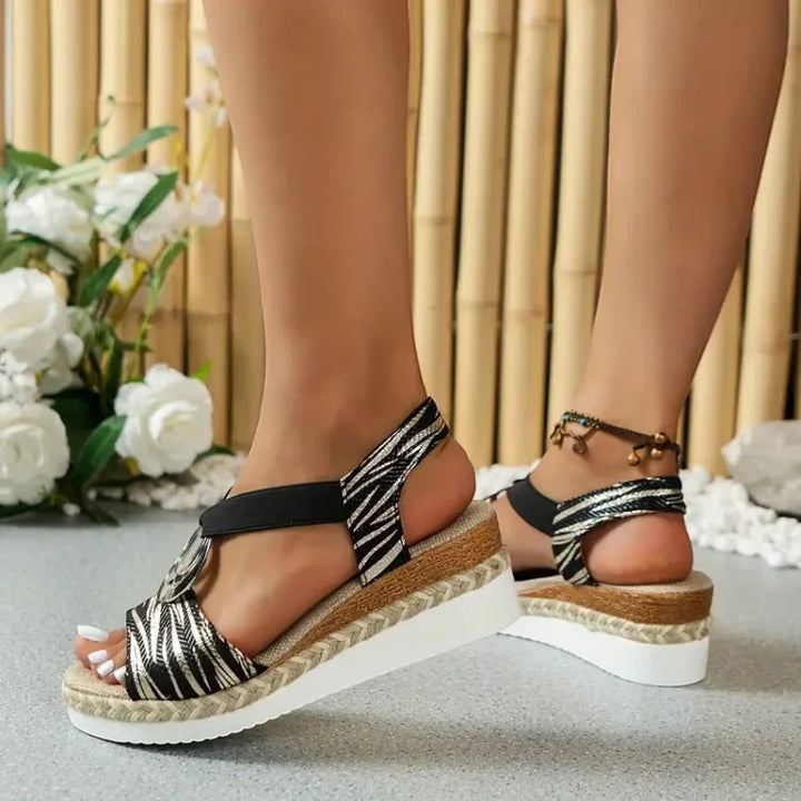 Women's Ankle Strap Open Toe Sandals with Slip Resistant Sole and Arch Support