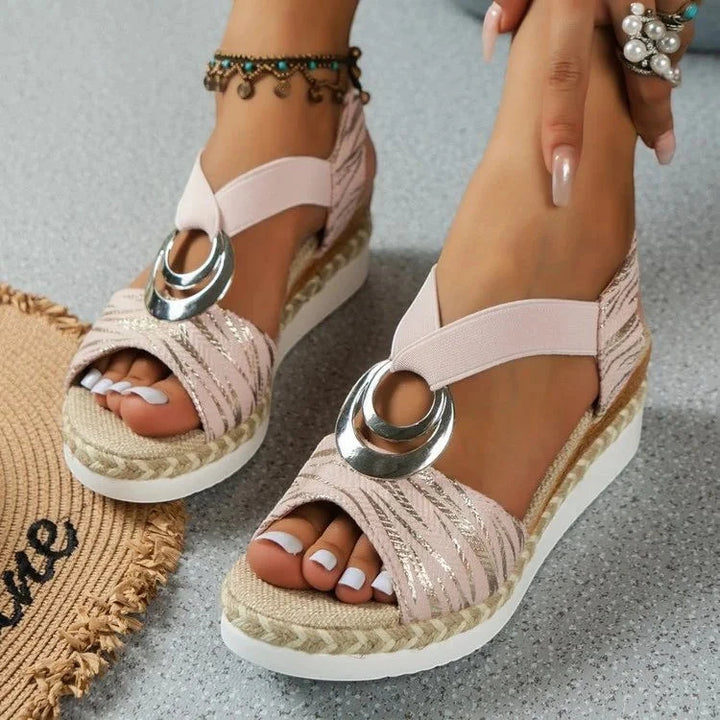 Women's Ankle Strap Open Toe Sandals with Slip Resistant Sole and Arch Support