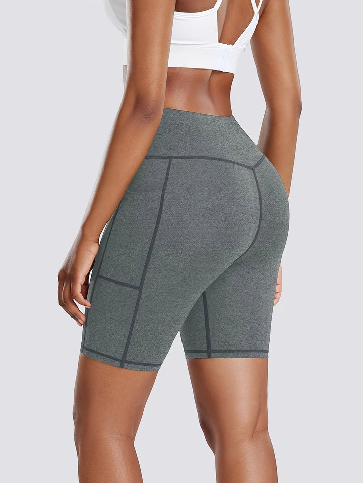 Women's Athletic Biker Shorts with High Waisted