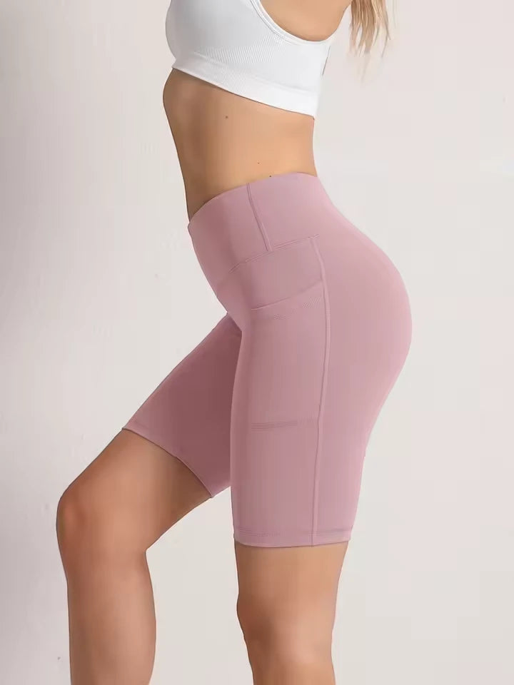 Women's Athletic Biker Shorts with High Waisted