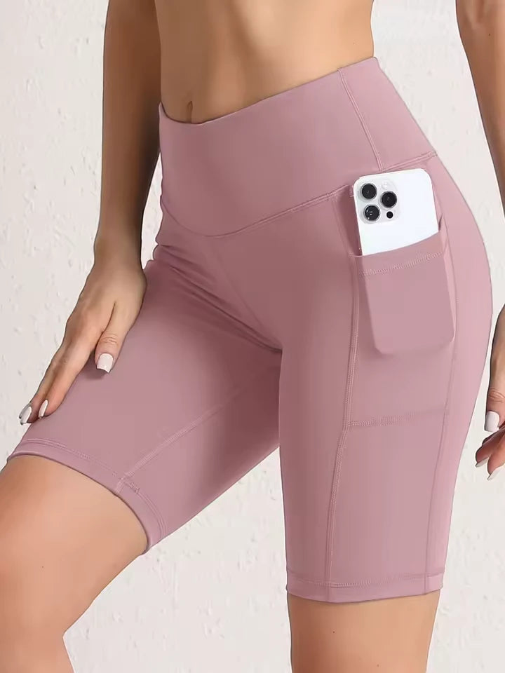 Women's Athletic Biker Shorts with High Waisted