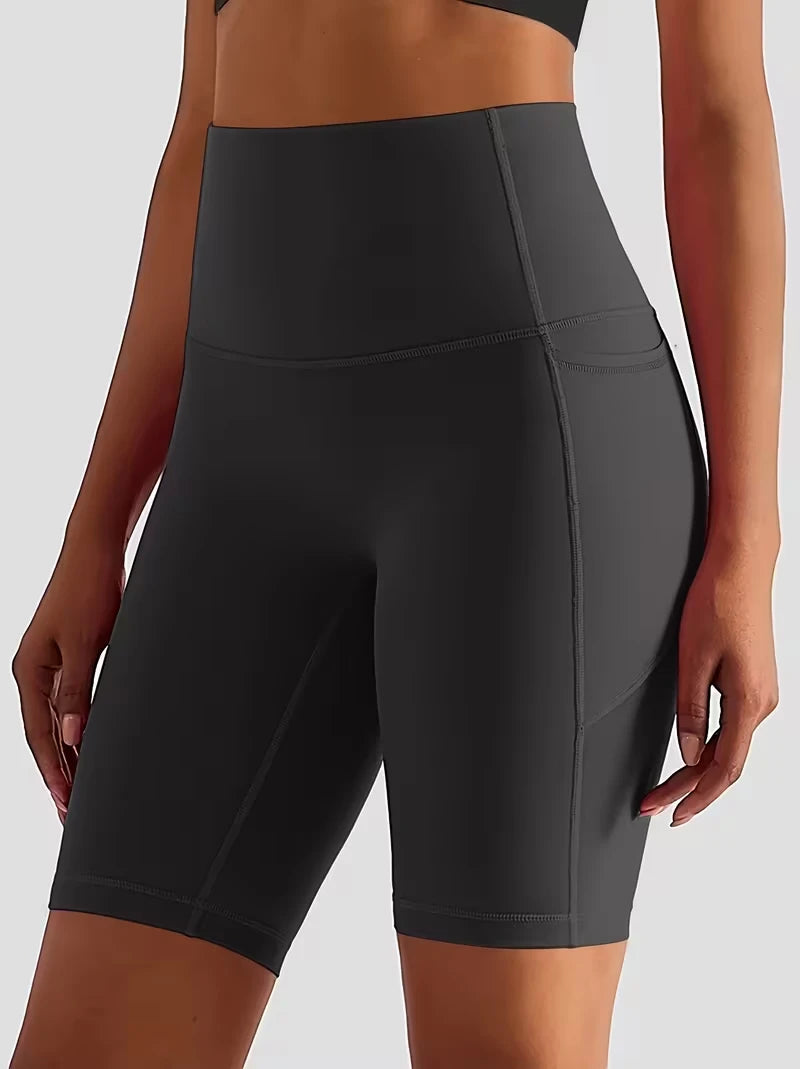 Women's Athletic Biker Shorts with High Waisted