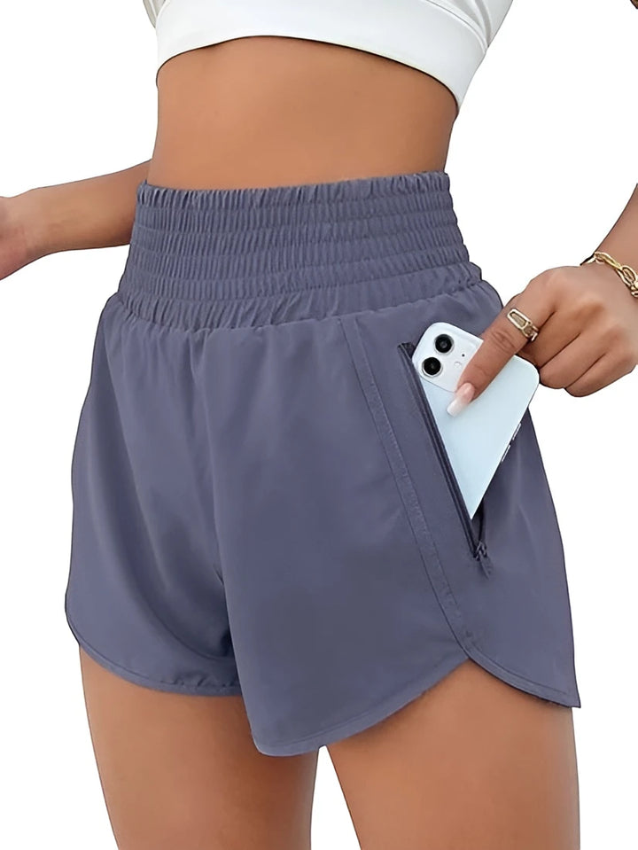 Women's Athletic Running Shorts with High Waisted Feature