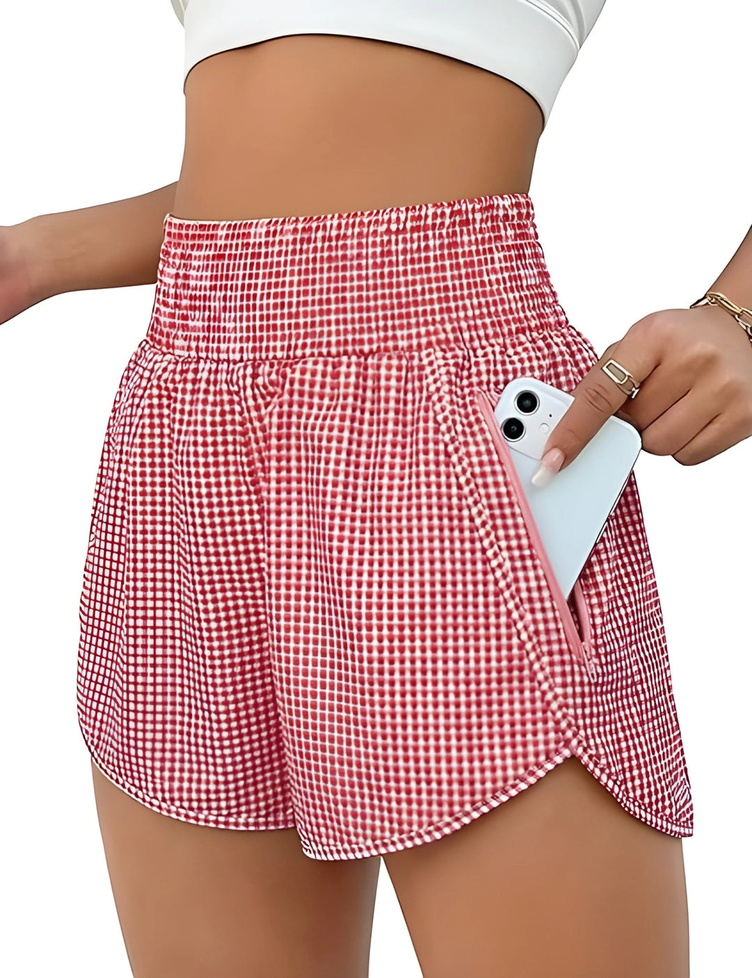 Women's Athletic Running Shorts with High Waisted Feature