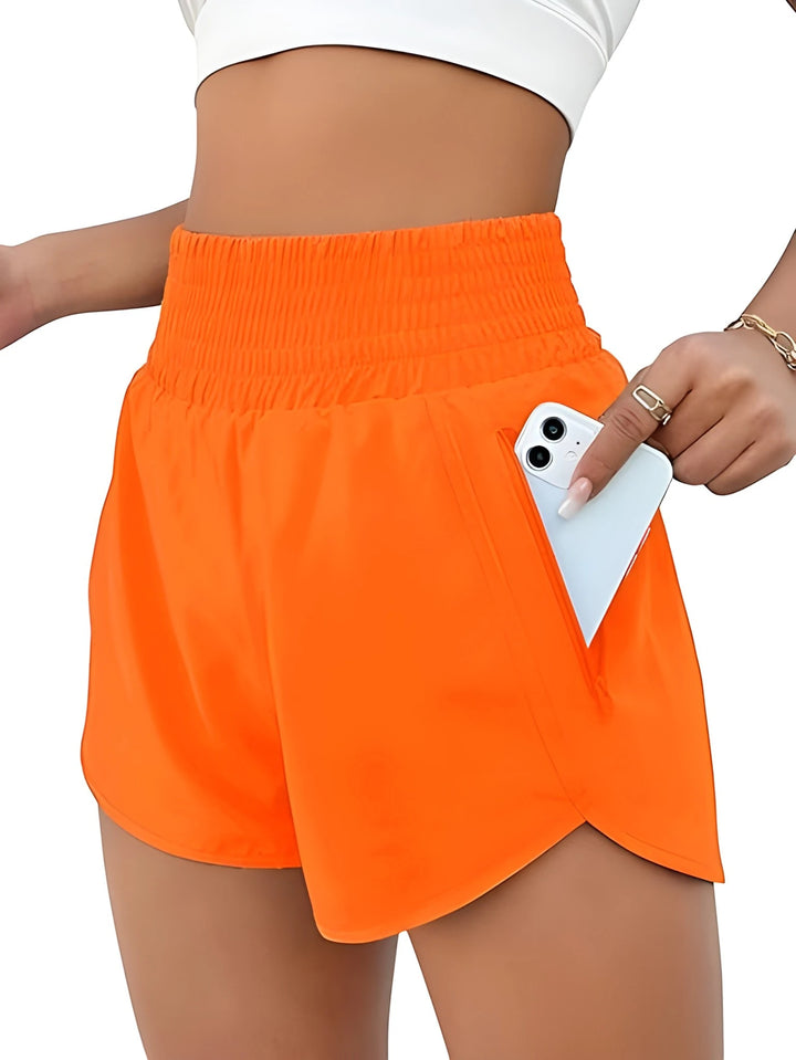 Women's Athletic Running Shorts with High Waisted Feature