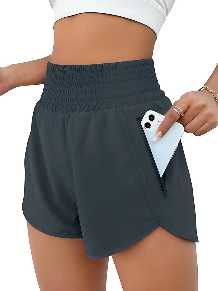 Women's Athletic Running Shorts with High Waisted Feature