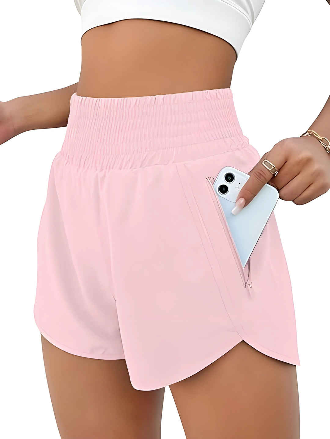 Women's Athletic Running Shorts with High Waisted Feature