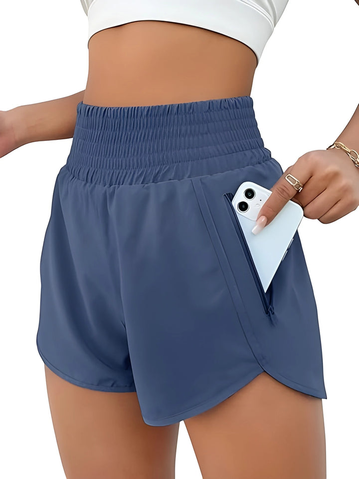 Women's Athletic Running Shorts with High Waisted Feature
