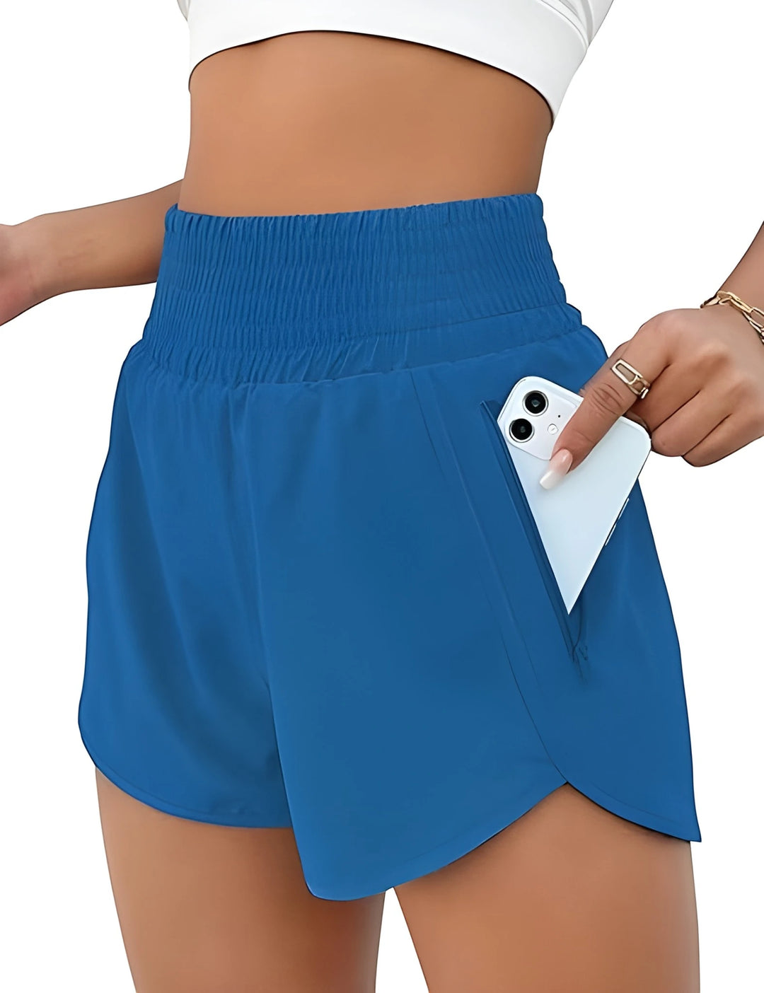 Women's Athletic Running Shorts with High Waisted Feature