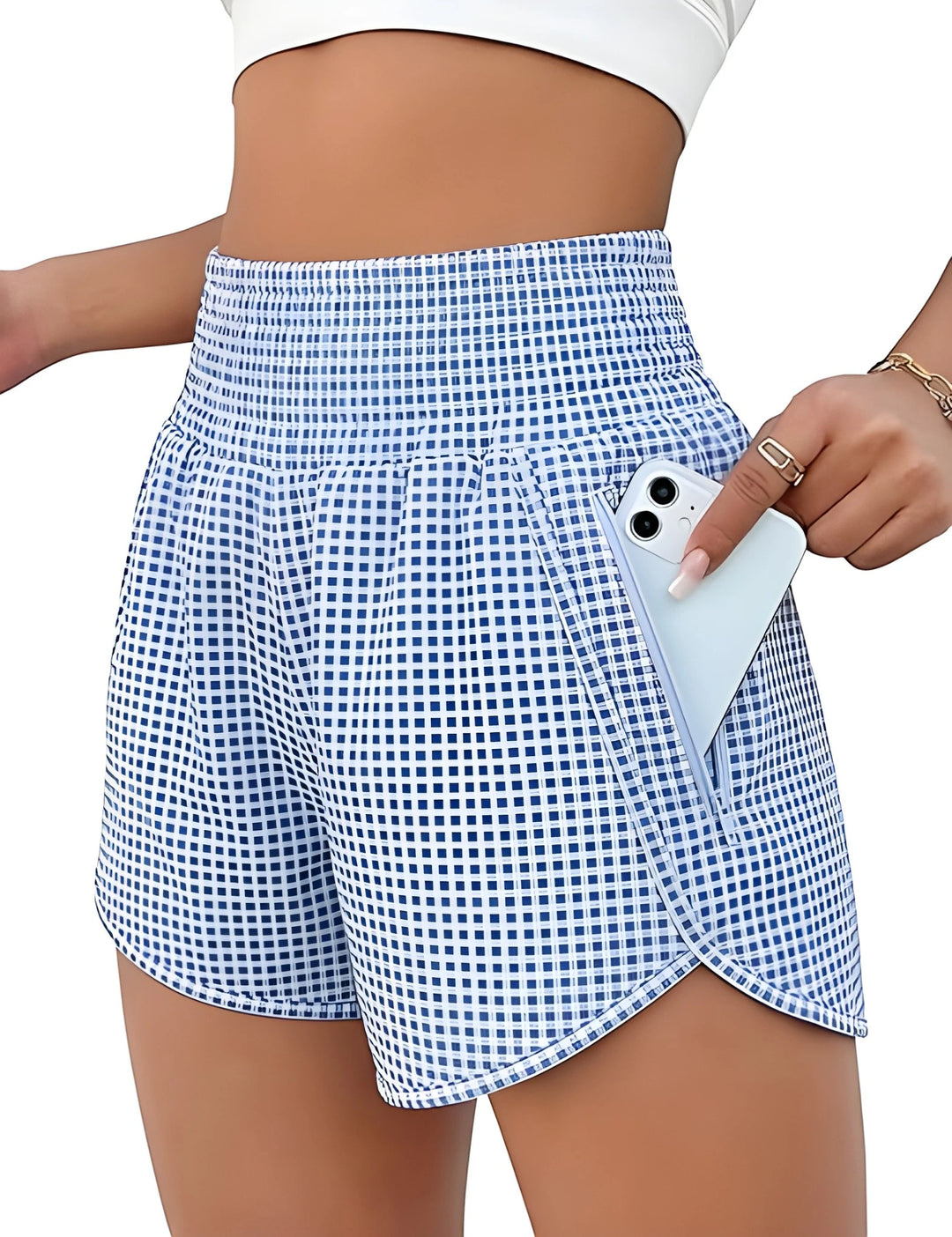 Women's Athletic Running Shorts with High Waisted Feature