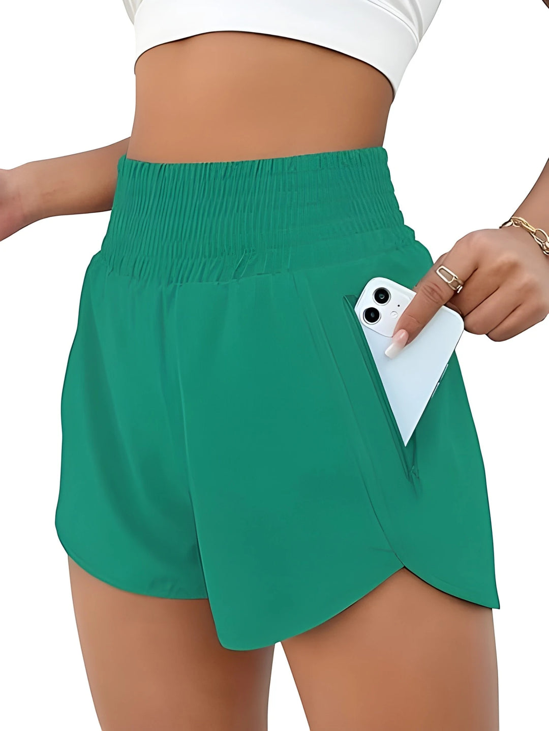 Women's Athletic Running Shorts with High Waisted Feature