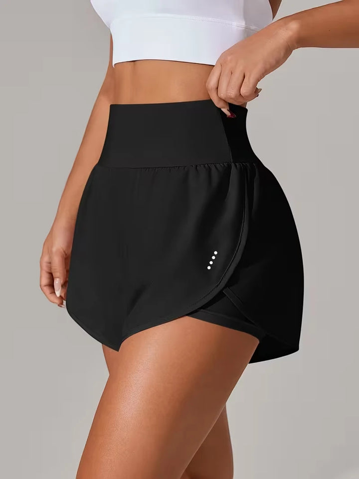 Women's Athletic Yoga Shorts with High Waisted