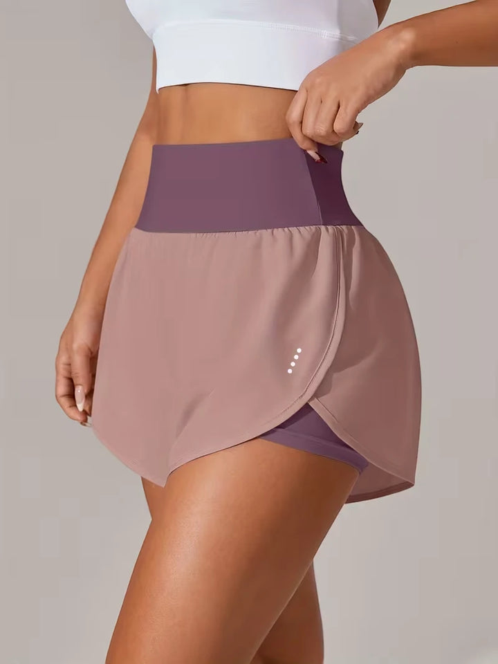 Women's Athletic Yoga Shorts with High Waisted