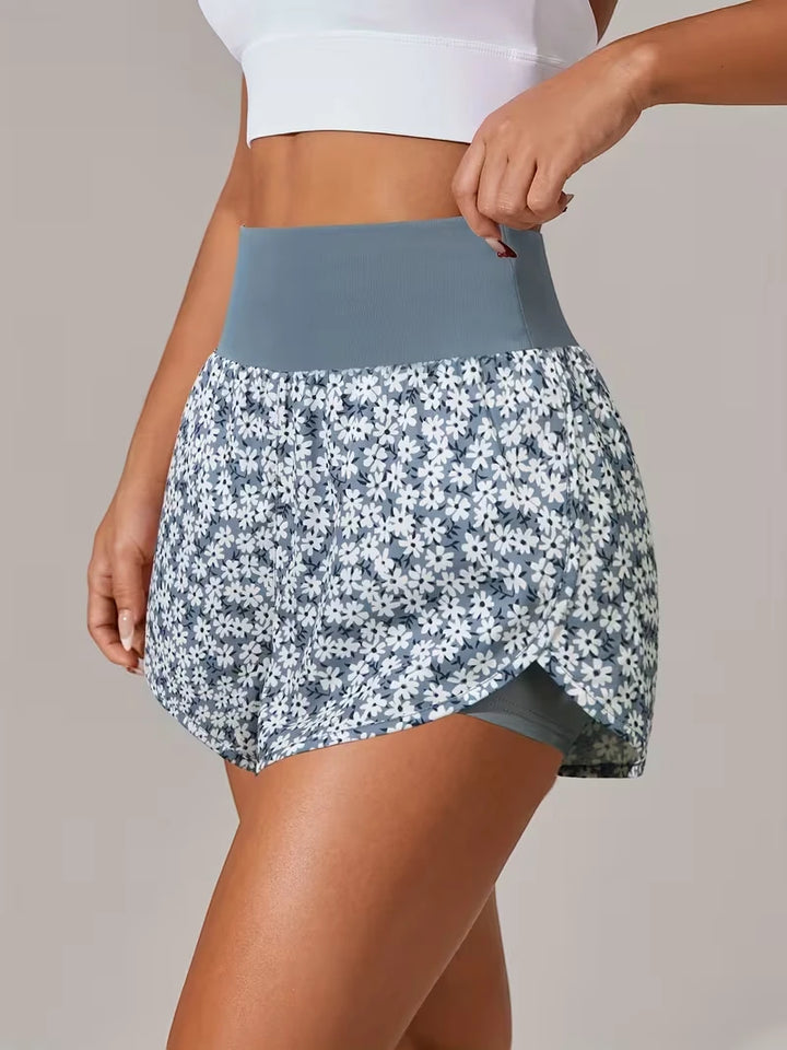 Women's Athletic Yoga Shorts with High Waisted
