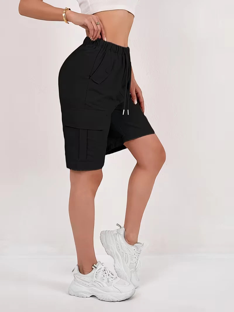 Women's Cargo Bermuda Shorts with Pockets
