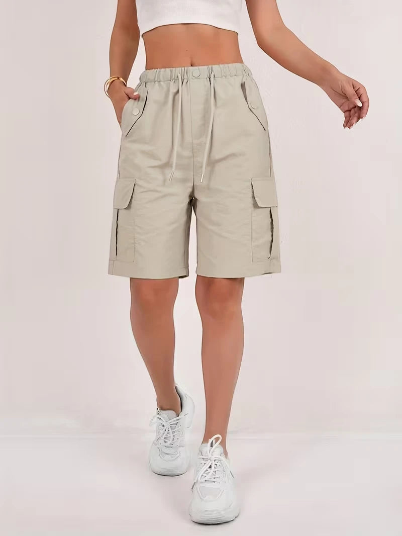 Women's Cargo Bermuda Shorts with Pockets