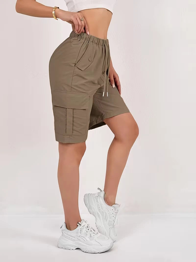 Women's Cargo Bermuda Shorts with Pockets