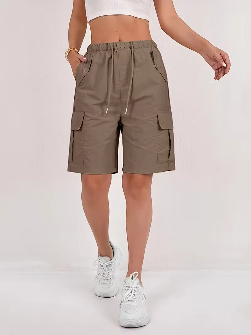 Women's Cargo Bermuda Shorts with Pockets