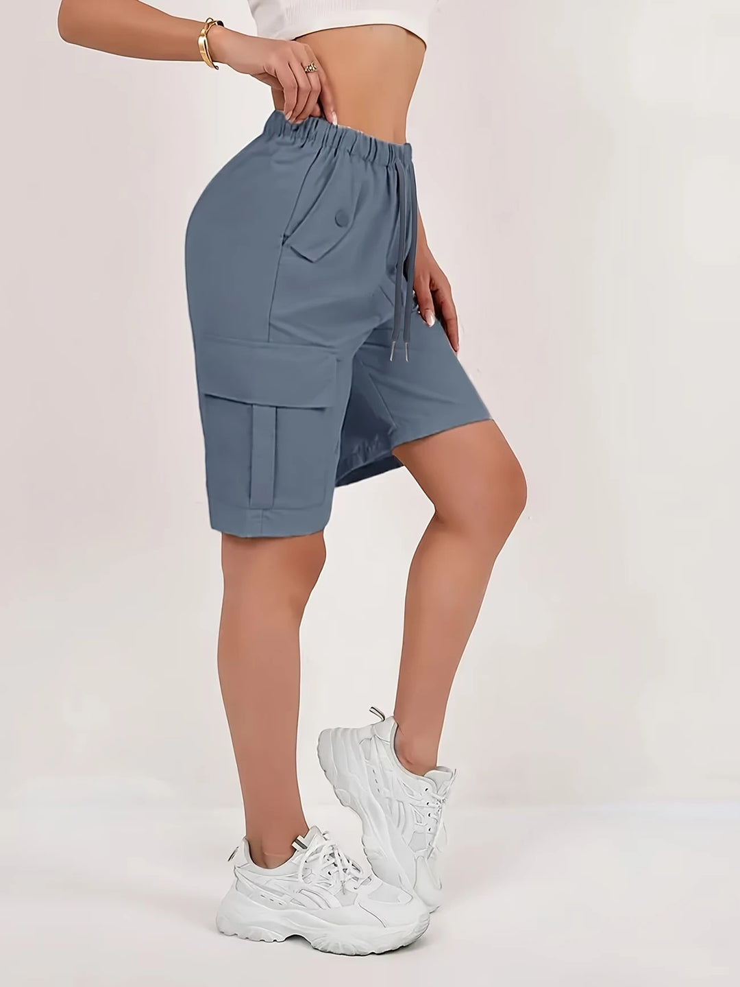 Women's Cargo Bermuda Shorts with Pockets