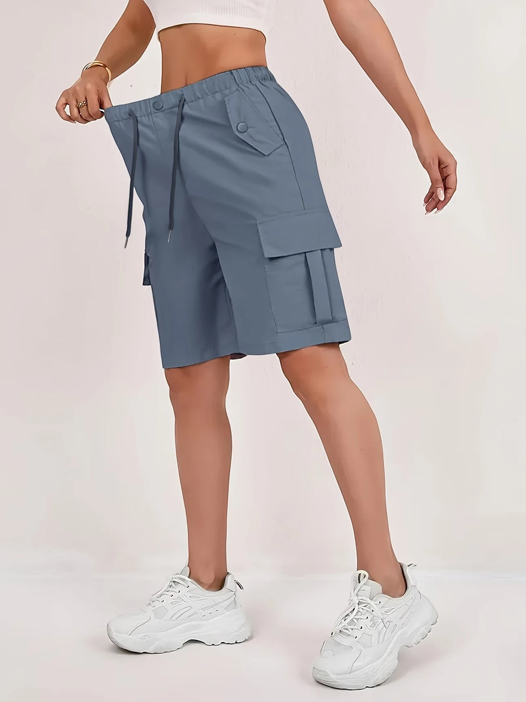 Women's Cargo Bermuda Shorts with Pockets