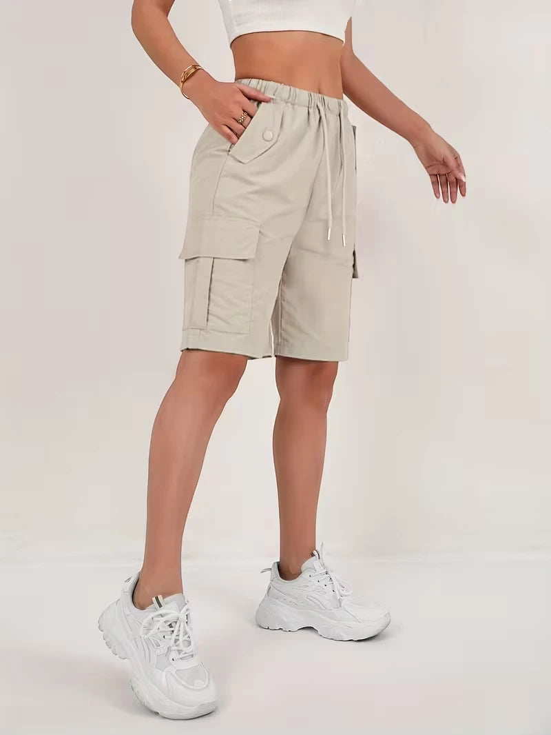 Women's Cargo Bermuda Shorts with Pockets