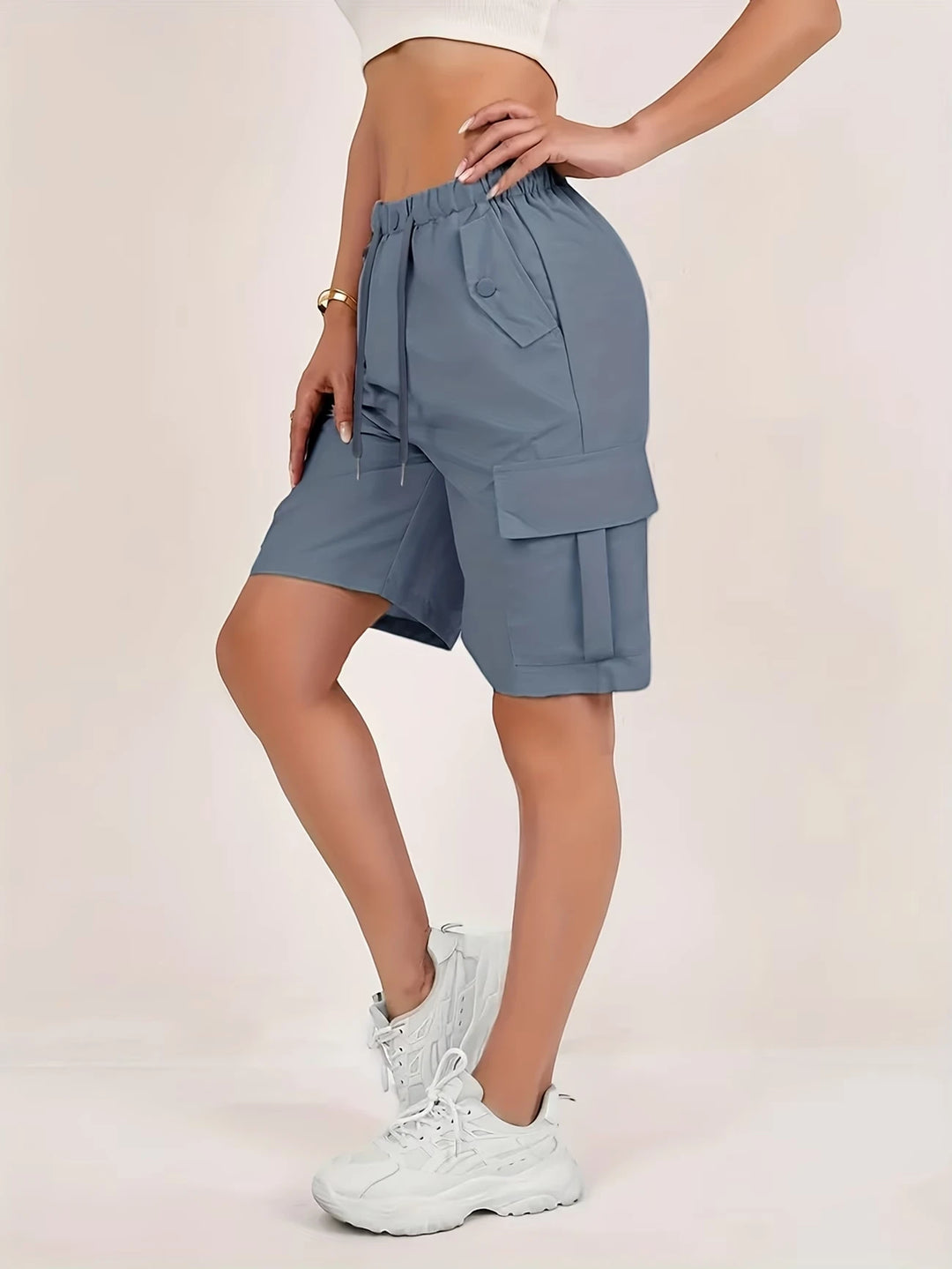 Women's Cargo Bermuda Shorts with Pockets
