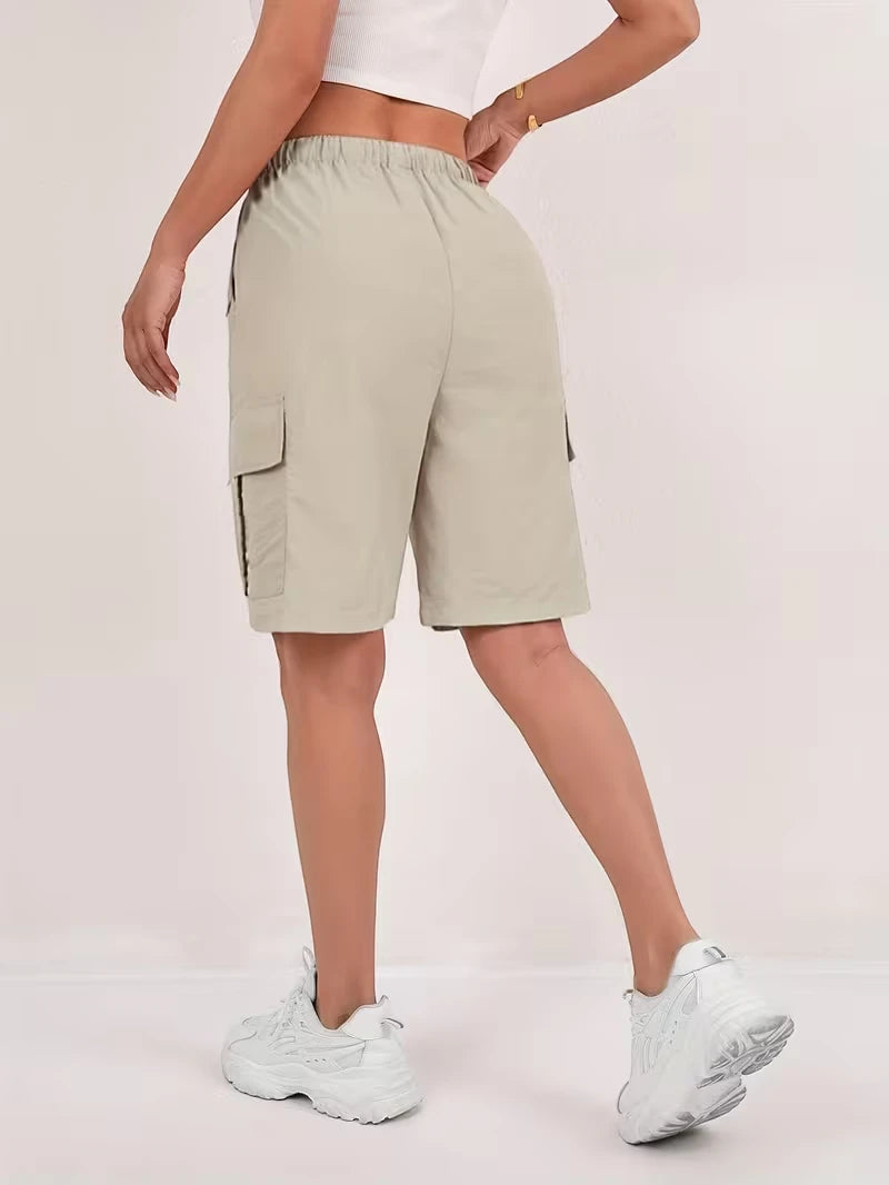 Women's Cargo Bermuda Shorts with Pockets