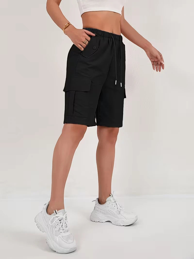 Women's Cargo Bermuda Shorts with Pockets