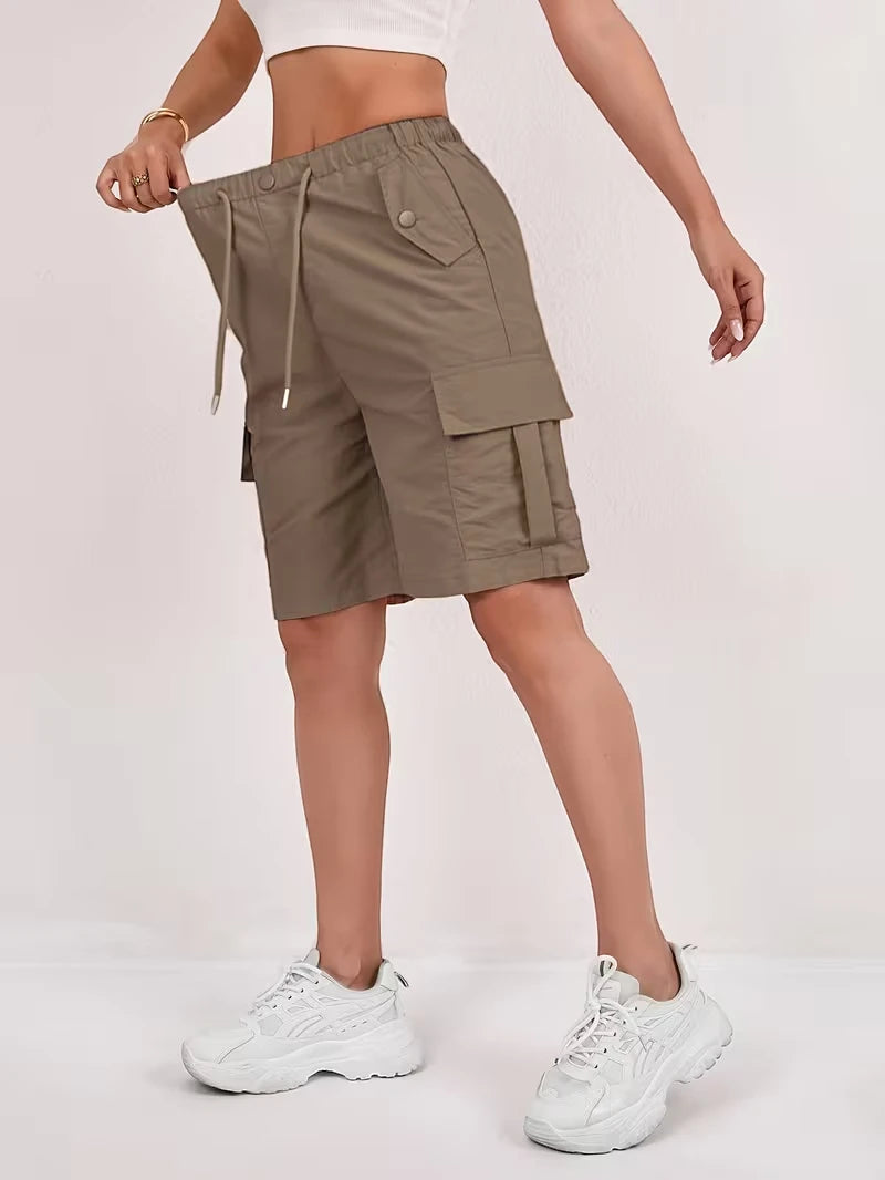 Women's Cargo Bermuda Shorts with Pockets