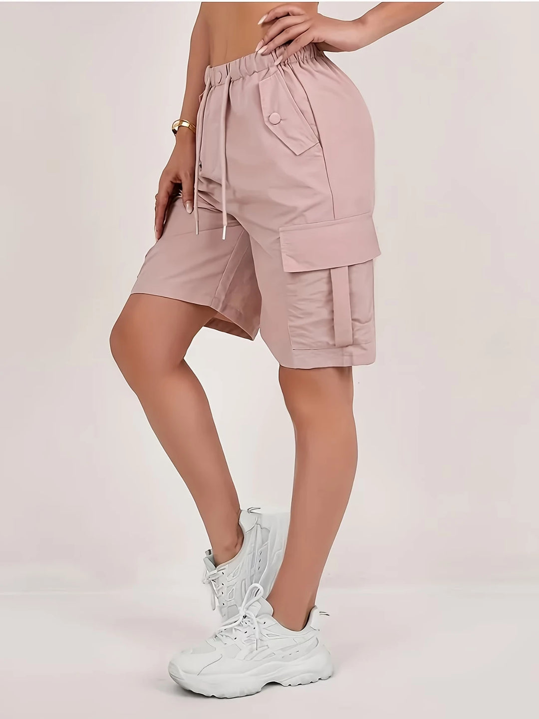 Women's Cargo Bermuda Shorts with Pockets