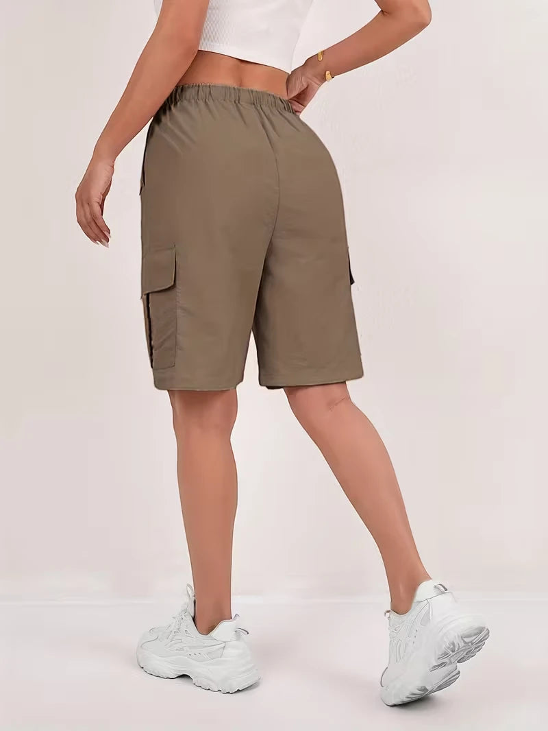 Women's Cargo Bermuda Shorts with Pockets