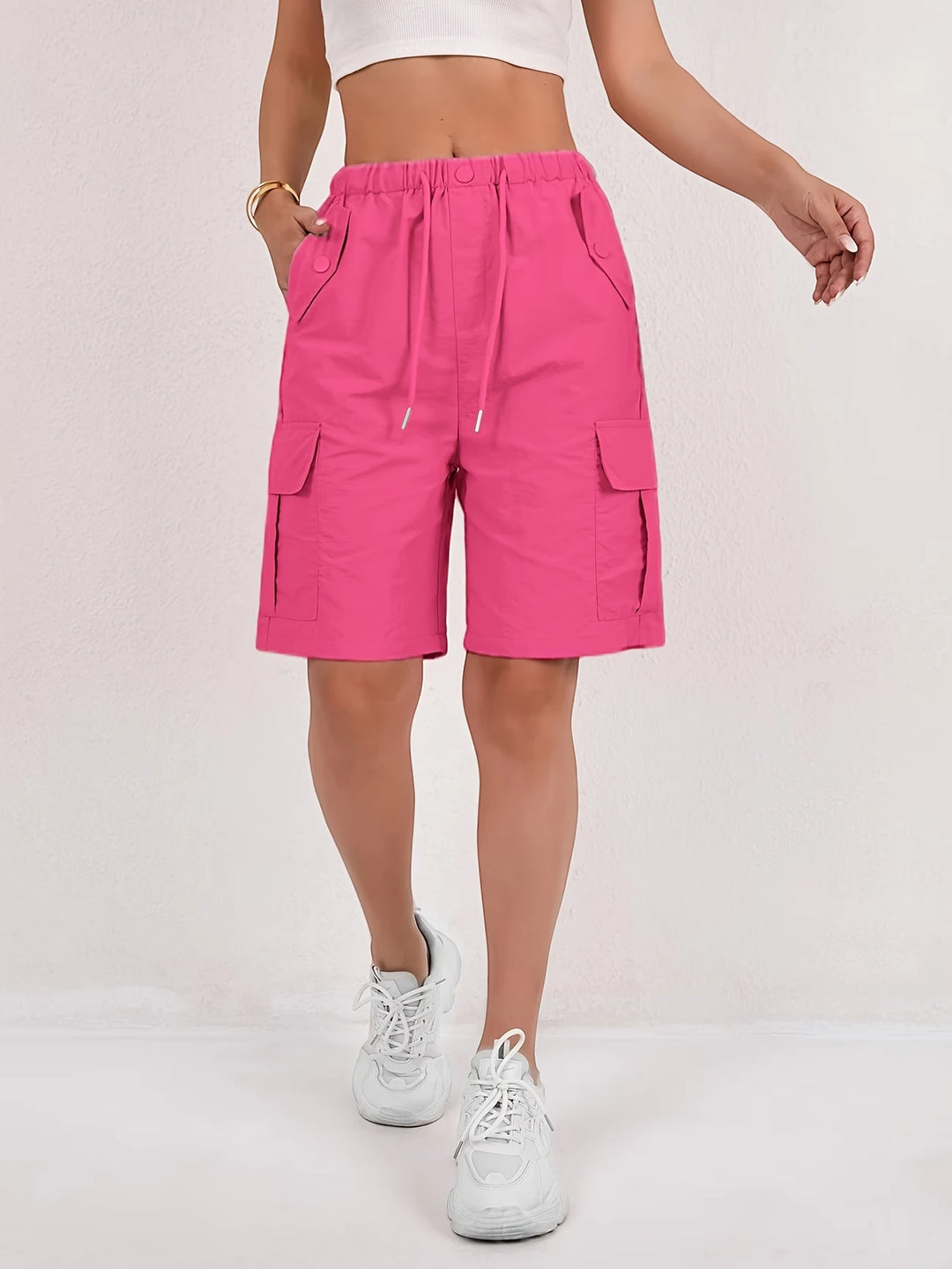 Women's Cargo Bermuda Shorts with Pockets