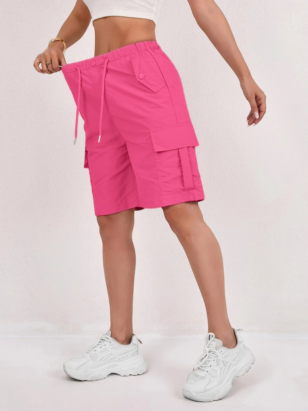 Women's Cargo Bermuda Shorts with Pockets
