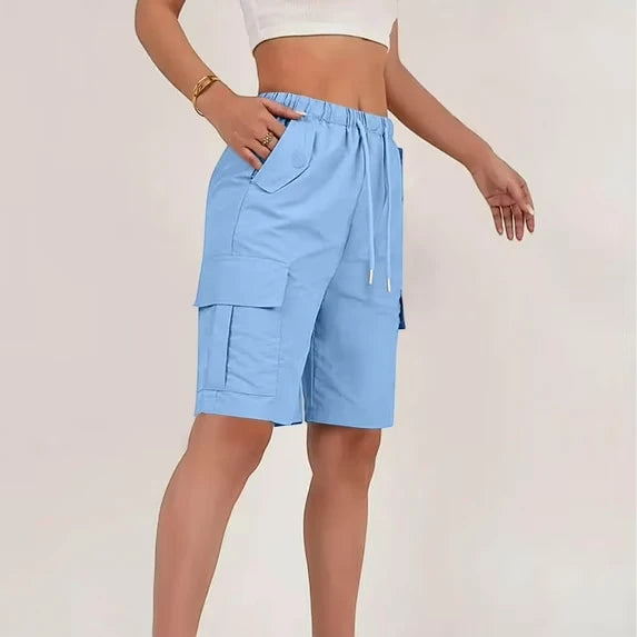 Women's Cargo Bermuda Shorts with Pockets
