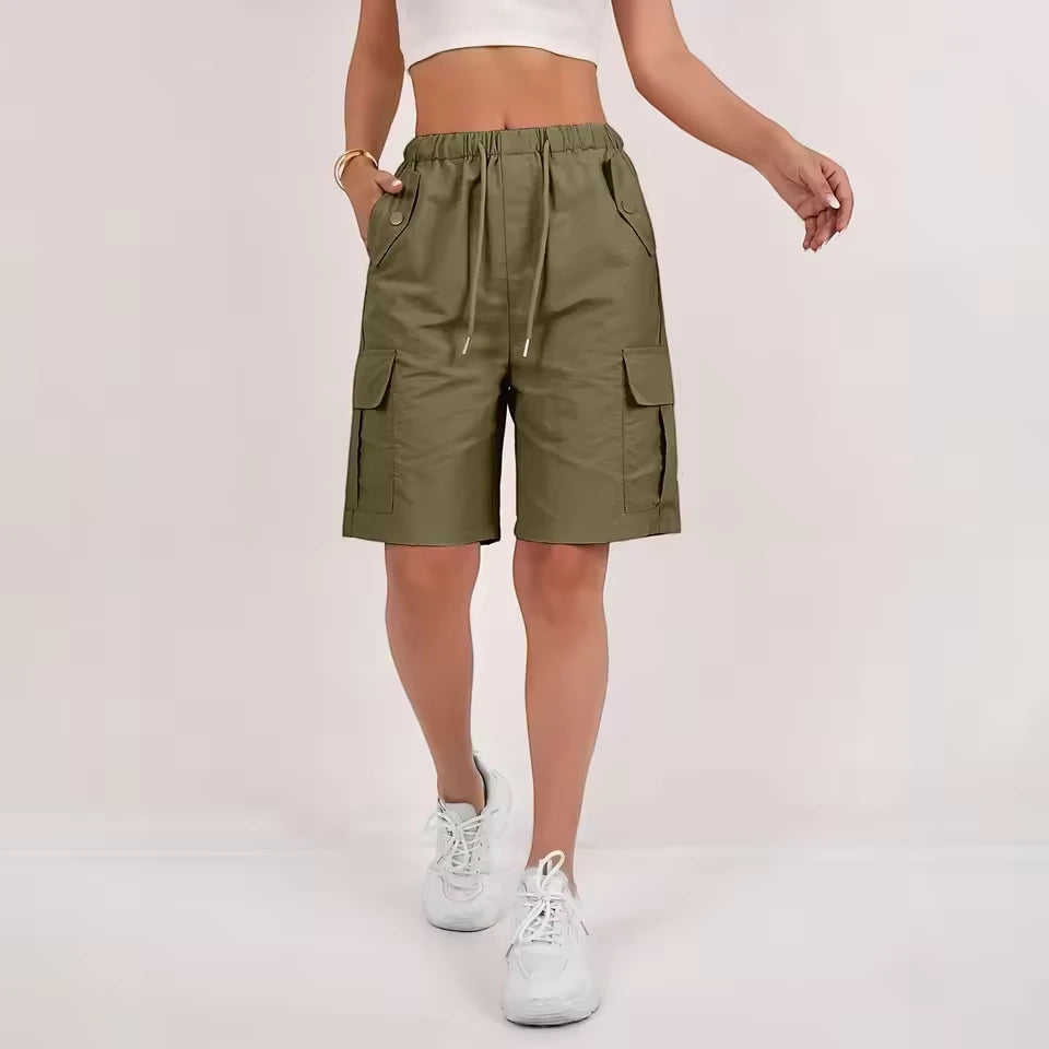 Women's Cargo Bermuda Shorts with Pockets