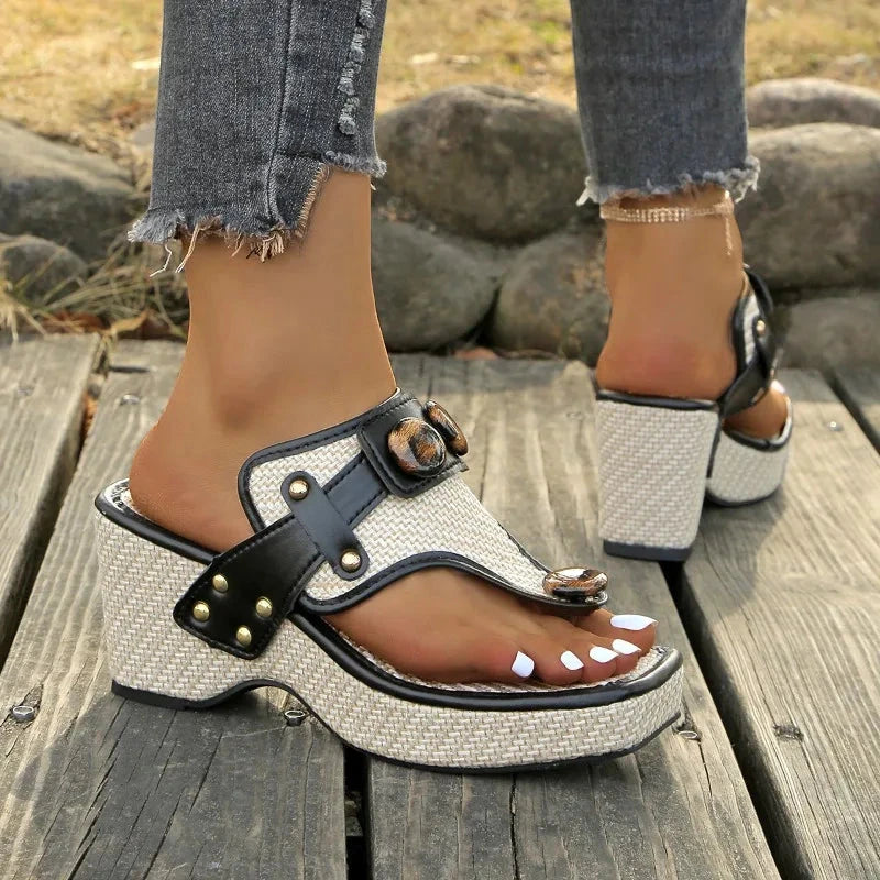 Women's Casual Open Toe Sandals with Non Slip Sole and Cushioned Insole