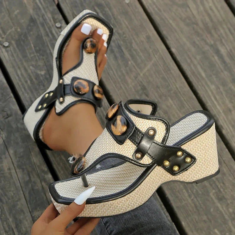 Women's Casual Open Toe Sandals with Non Slip Sole and Cushioned Insole