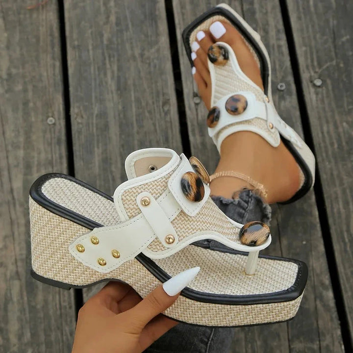 Women's Casual Open Toe Sandals with Non Slip Sole and Cushioned Insole