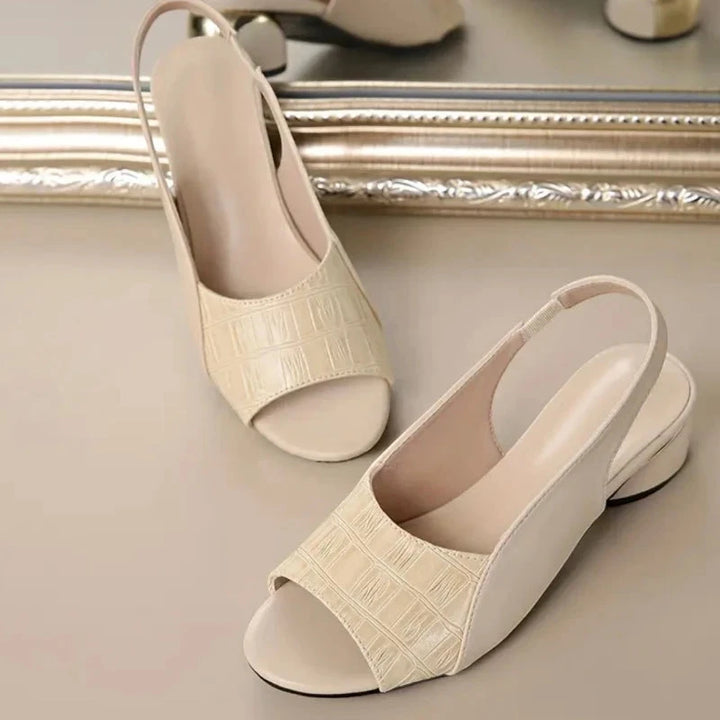 Women's Casual Slingback Sandals with Cushioned and Block Heel